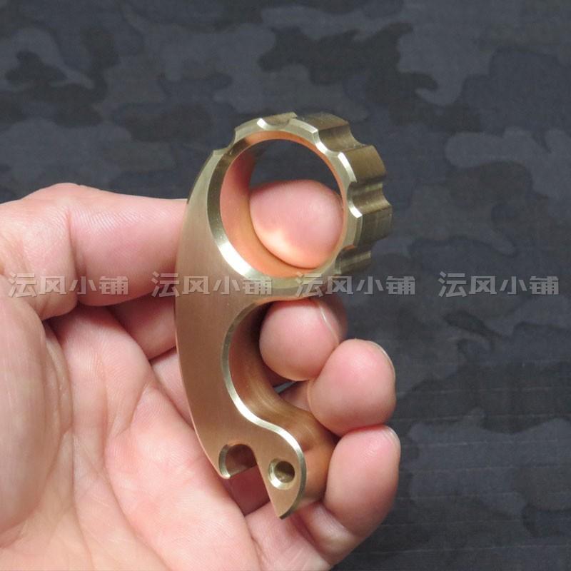Brass Single Finger Knuckles – H-59 Snail Design Ultra-Thick 15mm with Polished 112g detail image - detail view 5