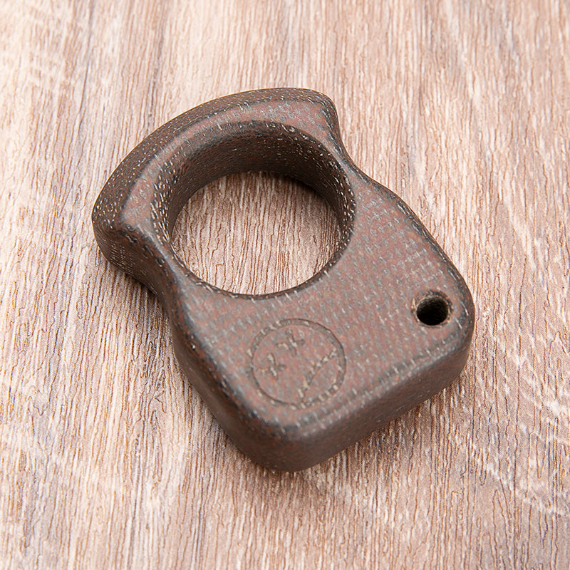 Brass Single Finger Knuckles – Micarta Ring for Alternative Styling, Collecting detail image