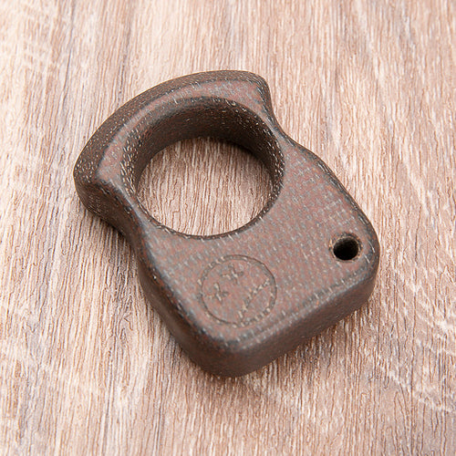 Brass Single Finger Knuckles – Micarta Ring for Alternative Styling, Collecting detail image