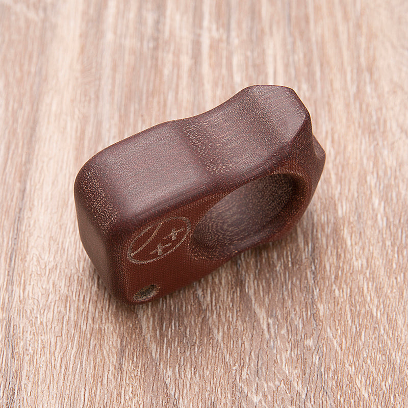 Brass Single Finger Knuckles – Micarta Ring with 21mm Ultra Thick Non-Metal Lightweight detail image - detail view 3