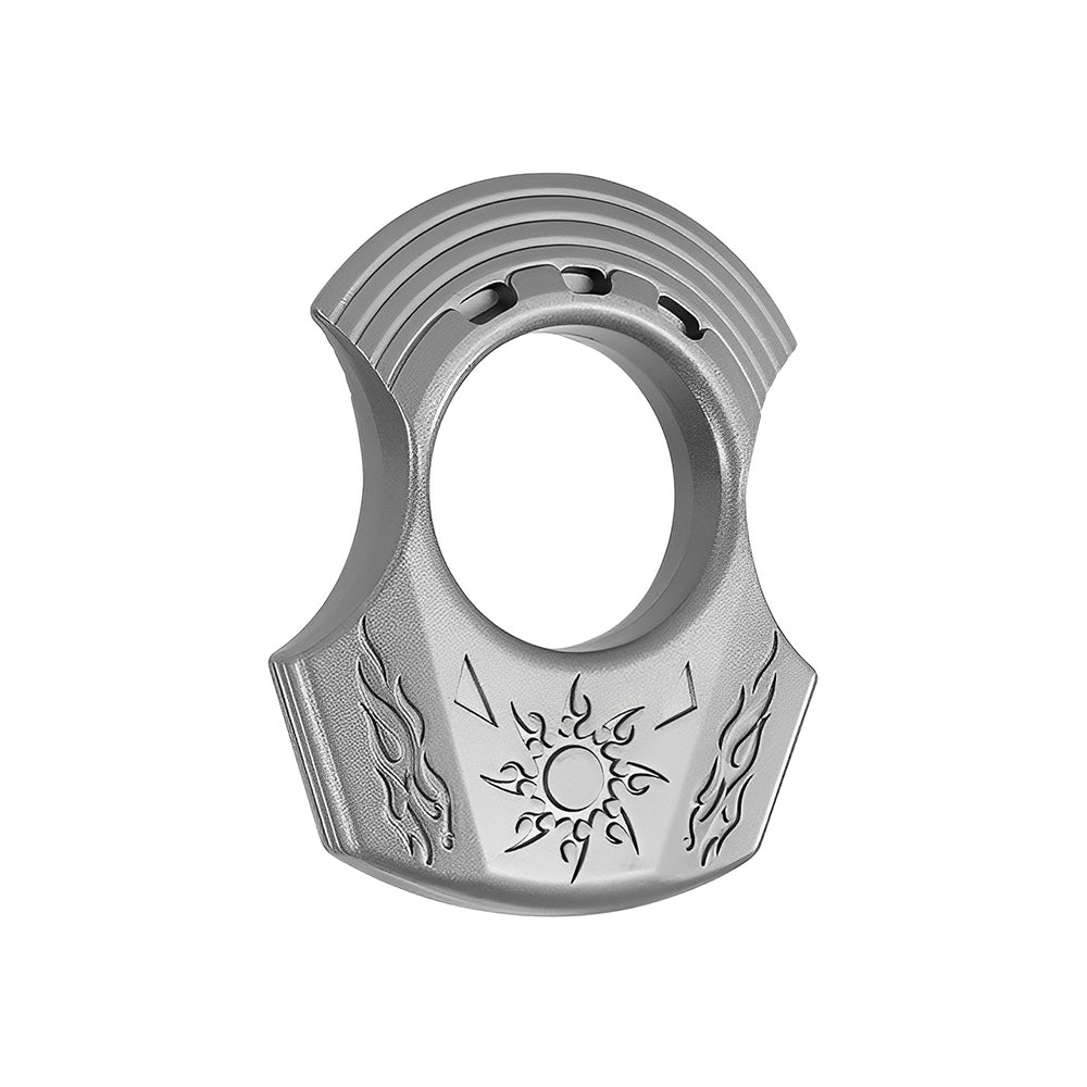 Brass Single Finger Knuckles – Zinc Alloy Apollo Sun God with Greek Mythology Engraved EDC variant image