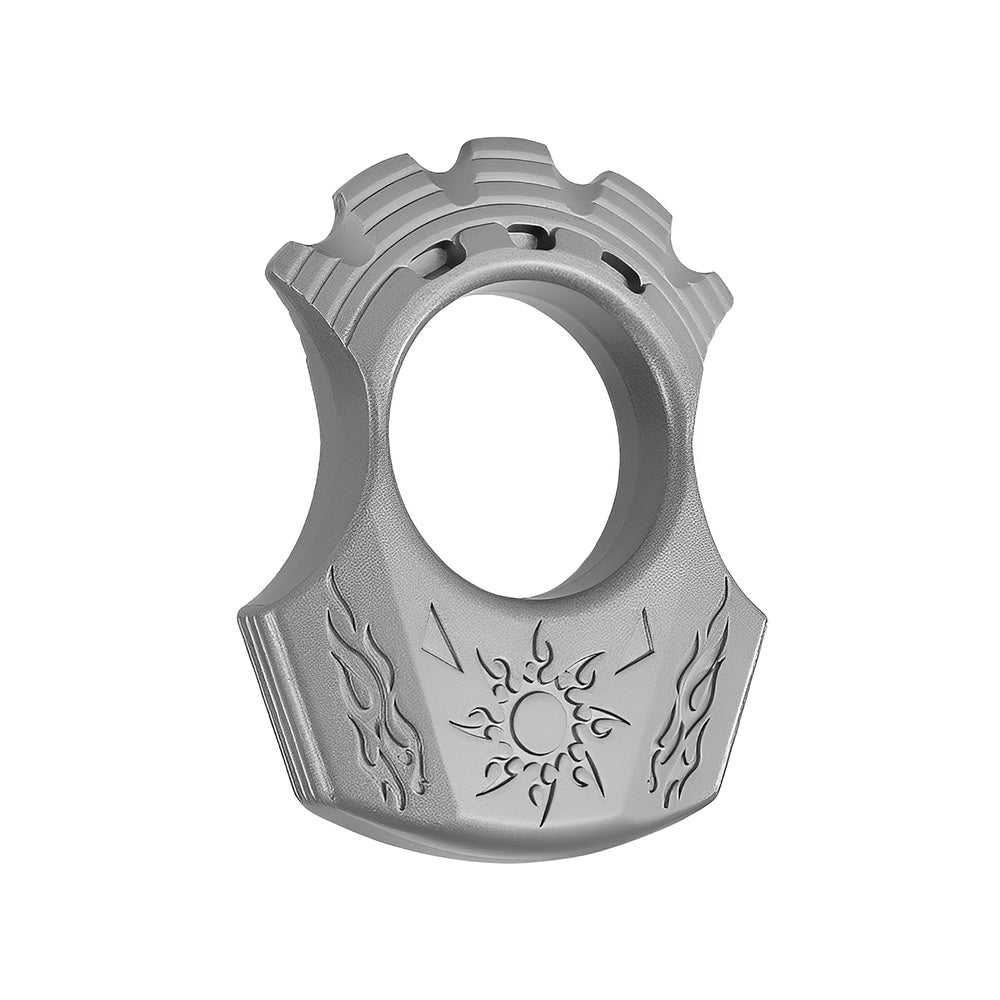 Brass Single Finger Knuckles – Zinc Alloy Apollo Sun God with Greek Mythology Engraved EDC variant image - product view 7