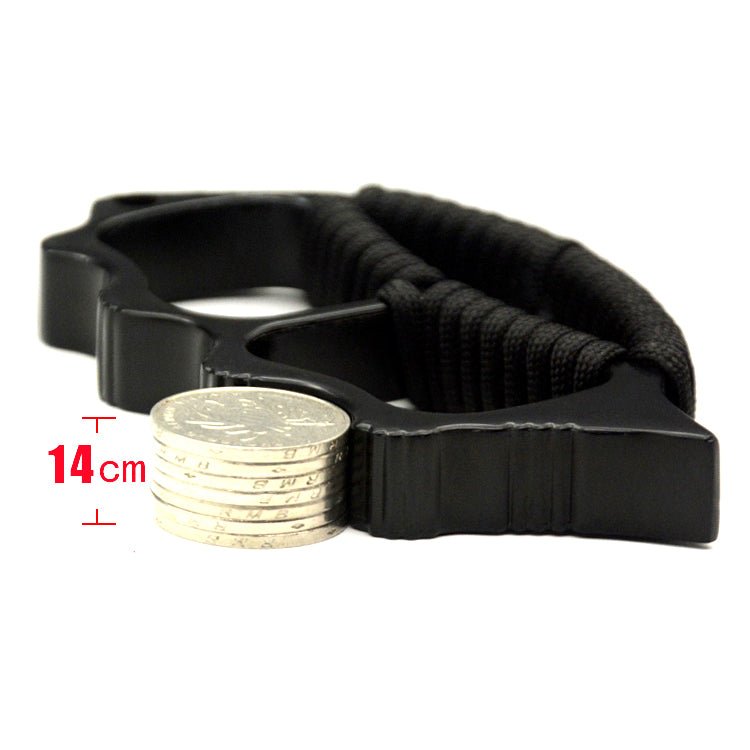 Brass Spiked Knuckles – Dusters with Full Size Zinc Alloy Side Spike 14mm Four Finger EDC detail image