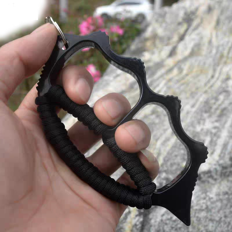Brass Spiked Knuckles – Dusters with Full Size Zinc Alloy Side Spike 14mm Four Finger EDC detail image - detail view 7