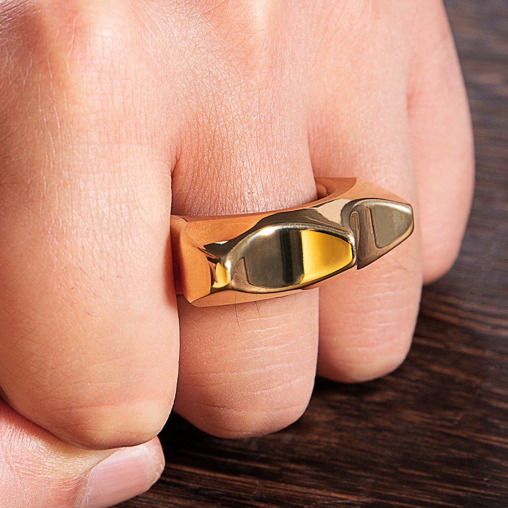 Brass Spiked Knuckles – H-59 Self Defense Ring 12mm Ultra-Thick EDC detail image - detail view 4