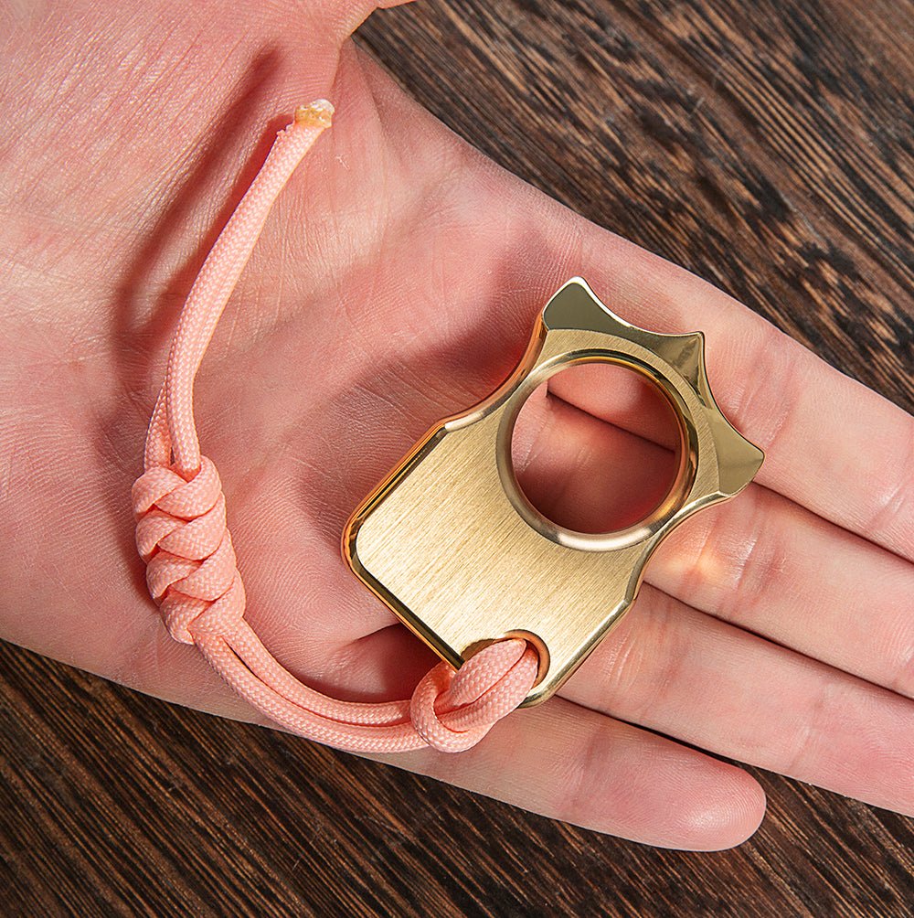 Brass Spiked Knuckles – H-59 Self Defense Ring 12mm Ultra-Thick EDC detail image - detail view 5