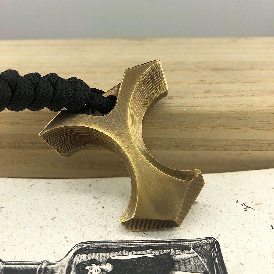 Brass Two Finger Knuckles – Dusters with H-59 EDC Self Defense Tool with Paracord detail image - detail view 6