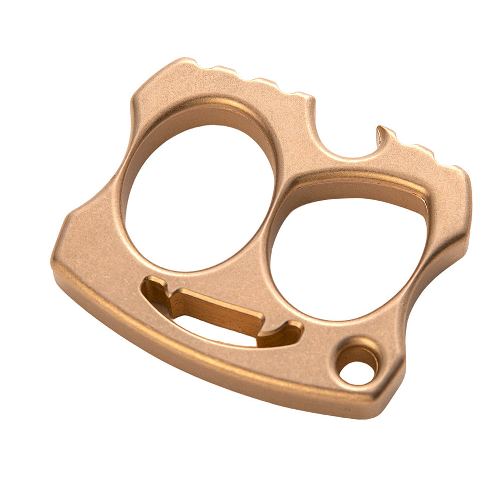 Brass Two Finger Knuckles – EDC with Little Devil Stonewash Gothic Compact Design product image