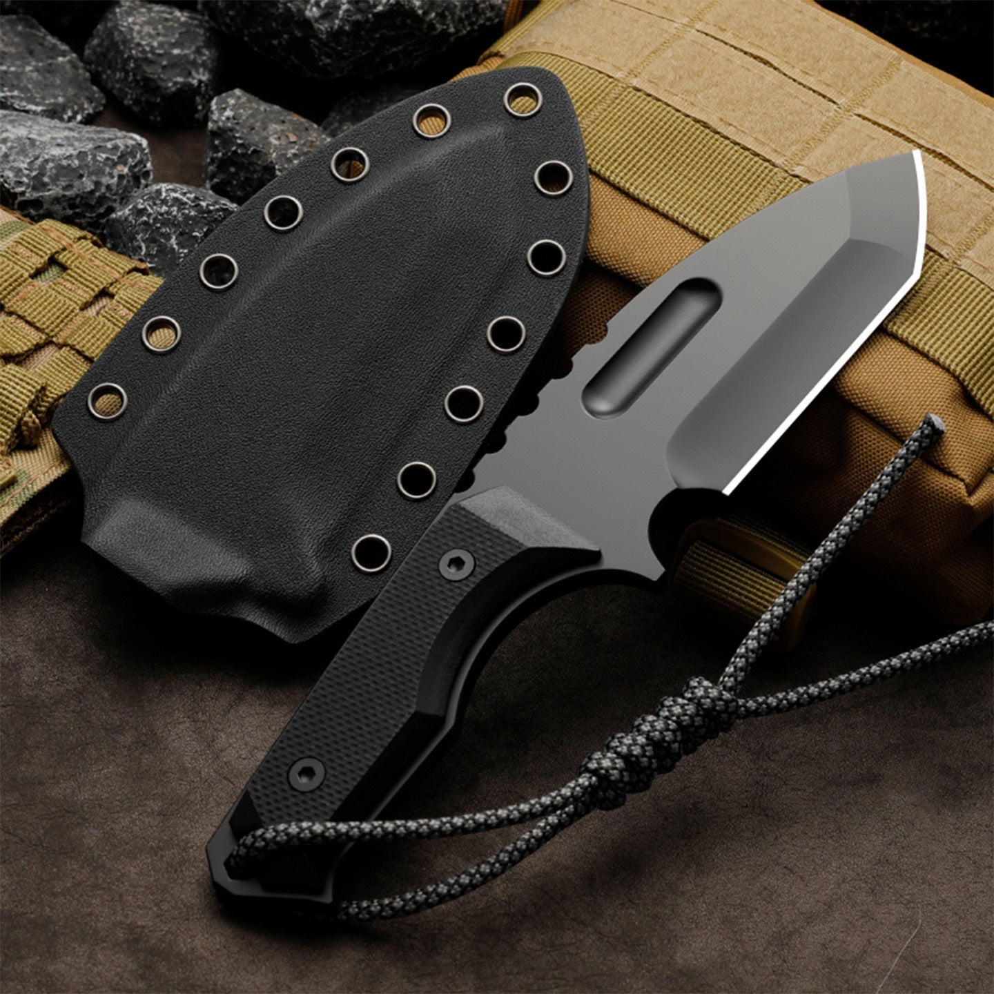 Bushcraft Knife – Savage Angel CPM-3V Full Tang with G10 Handle & Kydex Sheath detail image