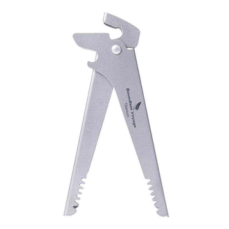 Camping Tool – Pure Titanium Tongs with 3-in-1 Pot Gripper, Bottle Opener & Wrench detail image - detail view 12