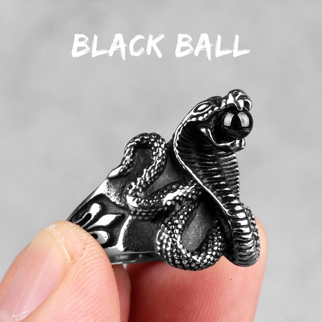 Cobra Snake Ring – Punk Rock Hip Hop Biker Gothic Statement for Alternative Styling detail image - detail view 6