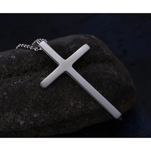 Cross Necklace – Stainless Steel Spike Pendant with Tungsten Tip Self Defense detail image