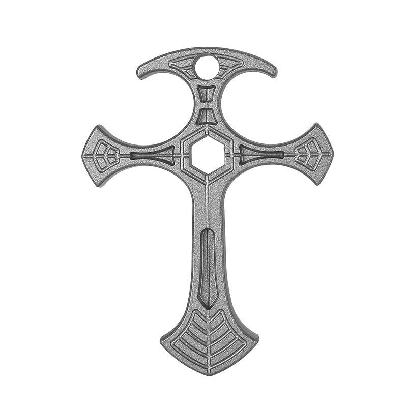 Cross Necklace – Zinc Alloy Self Defense Pendant with Bottle Opener Jewelry 74g product image