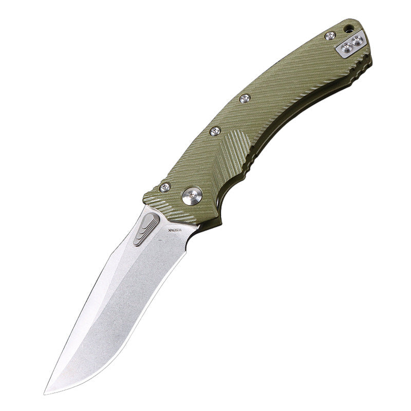 Folding Knife M390 Steel Pocket Knife G10 Handle 58 HRC One-Hand Opening EDC Camping Knife