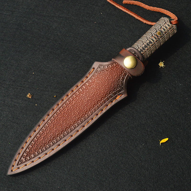Damascus Fixed Blade Knife – Artisan with G10 Handle EDC for Everyday Utility, Collecting detail image