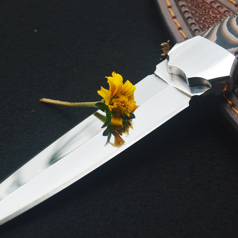 Damascus Fixed Blade Knife – Artisan with G10 Handle EDC for Everyday Utility, Collecting detail image - detail view 4
