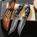 Damascus Fixed Blade Knife – Nightbane Howler Steel Hunting with 67-Layer VG-10 Core product image