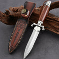 Damascus Fixed Blade Knife – Steel Hunting Handcrafted 60 HRC Outdoor Survival product image
