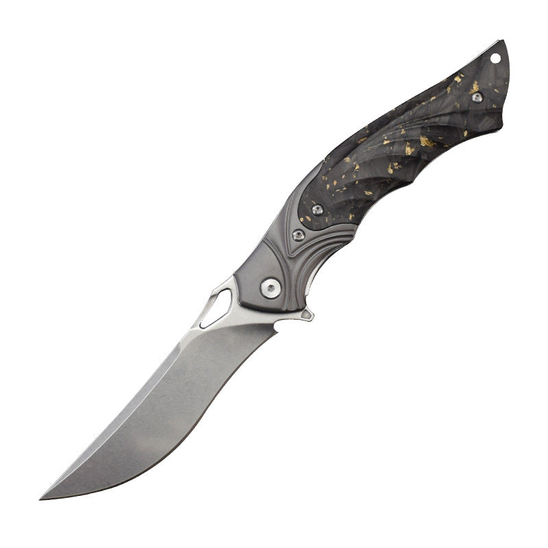 Damascus Folding Knife – Night Owl M390 Tactical with Carbon Fiber Handle variant image - product view 10