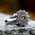 Demon Eye Rune Ring – Crimson Gothic Viking Punk Biker for Alternative Styling product image