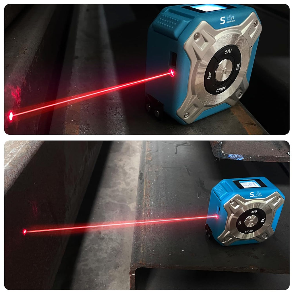 Digital Measuring Tool – Laser Tape Measure 2-in-1 135ft USB Rechargeable Construction DIY detail image - detail view 3