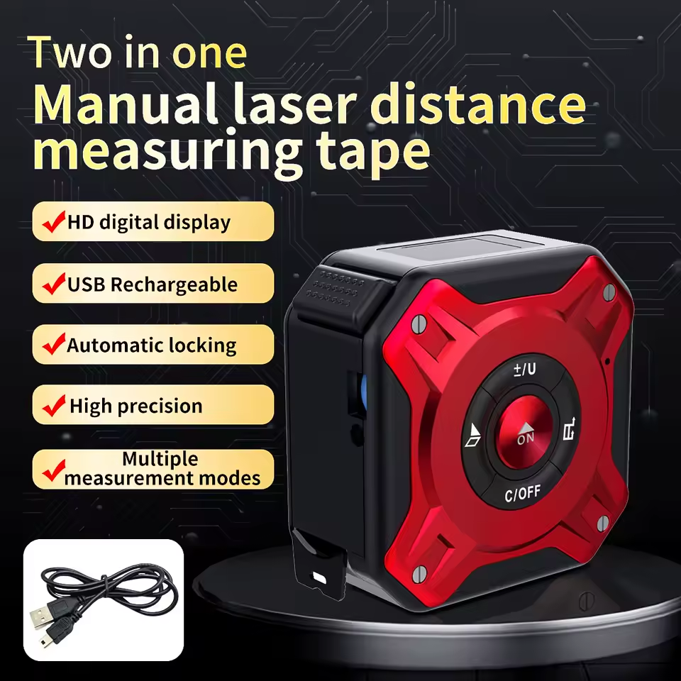 Digital Measuring Tool – Laser Tape Measure 2-in-1 135ft USB Rechargeable Construction DIY variant image - product view 16