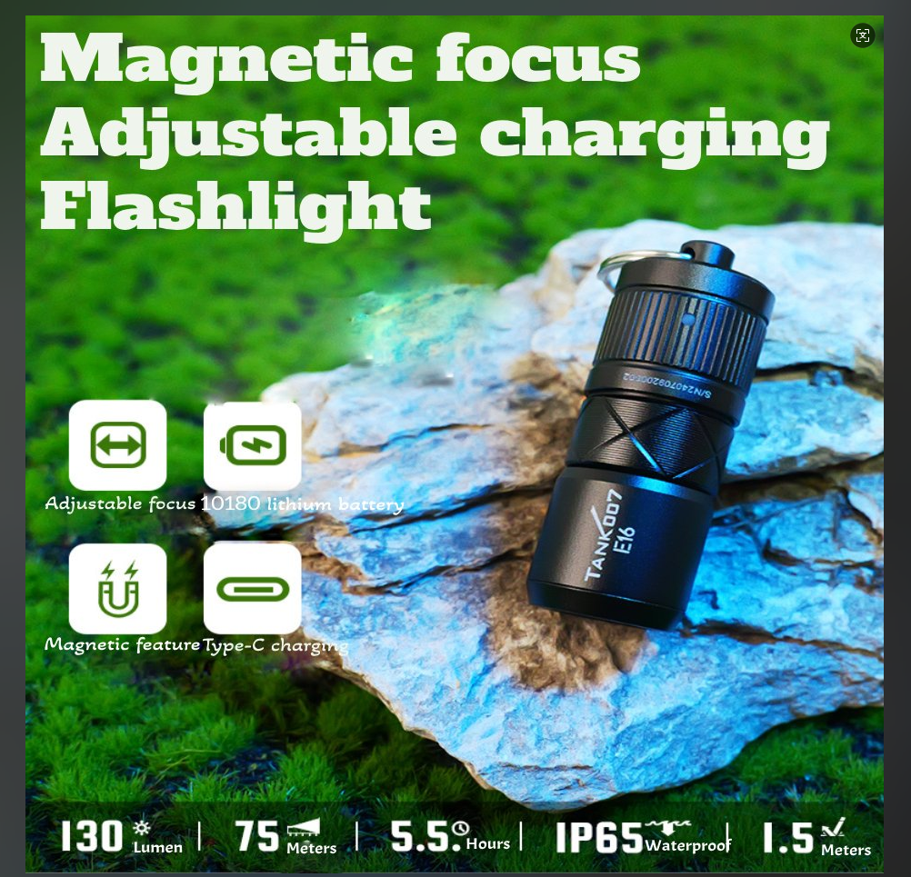 EDC Flashlight – Mini Magnetic LED with Direct Charging for Desk Breaks, Collecting detail image - detail view 7