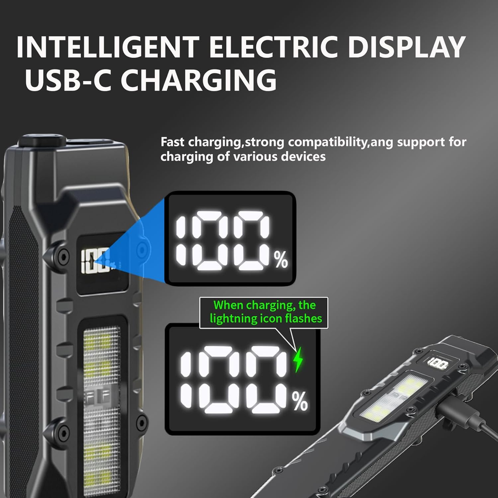 EDC Flashlight – NightGuard Tactical Edge Rechargeable with 1300 Lumen Flat detail image - detail view 9