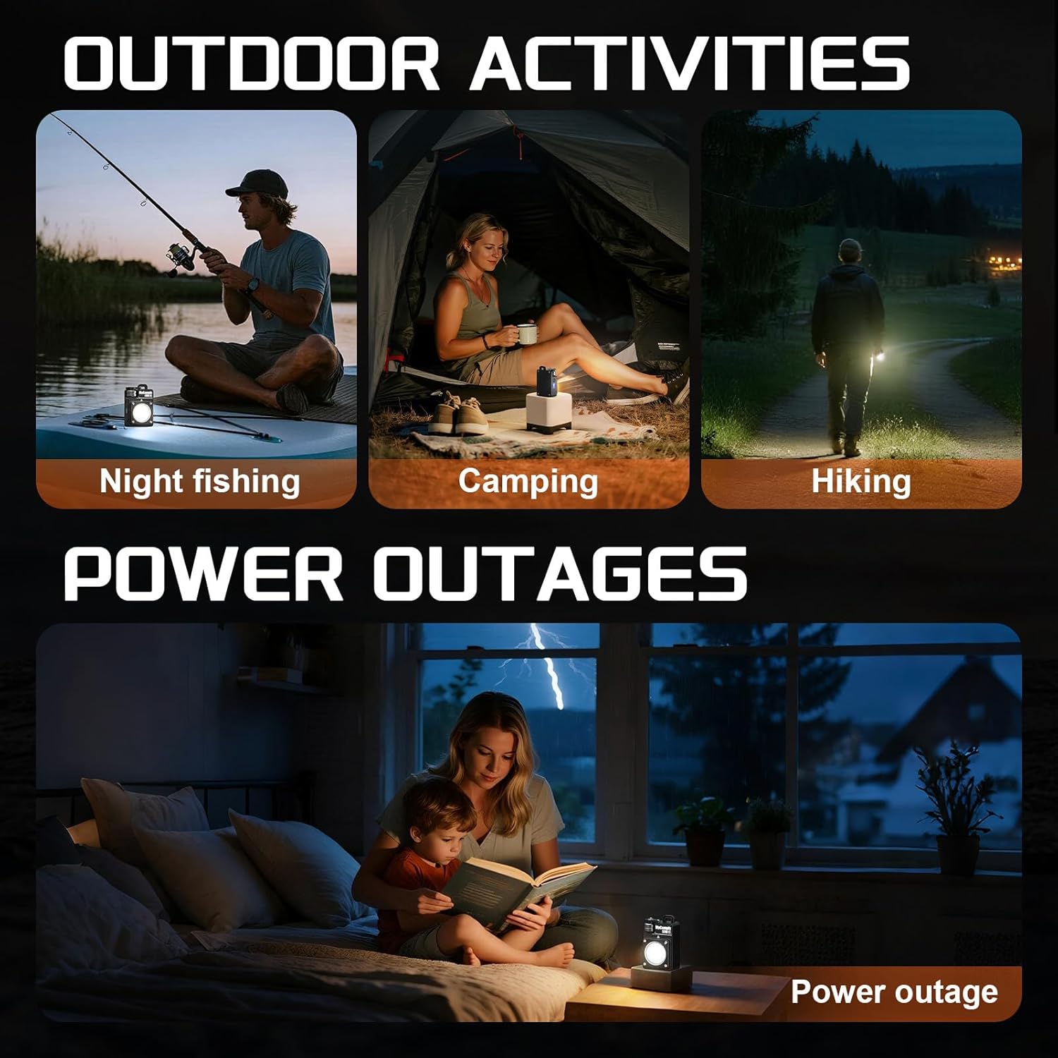 EDC Flashlight – NovaFlare Camp LED with 3500LM Rechargeable 5-Mode Lantern detail image - detail view 11