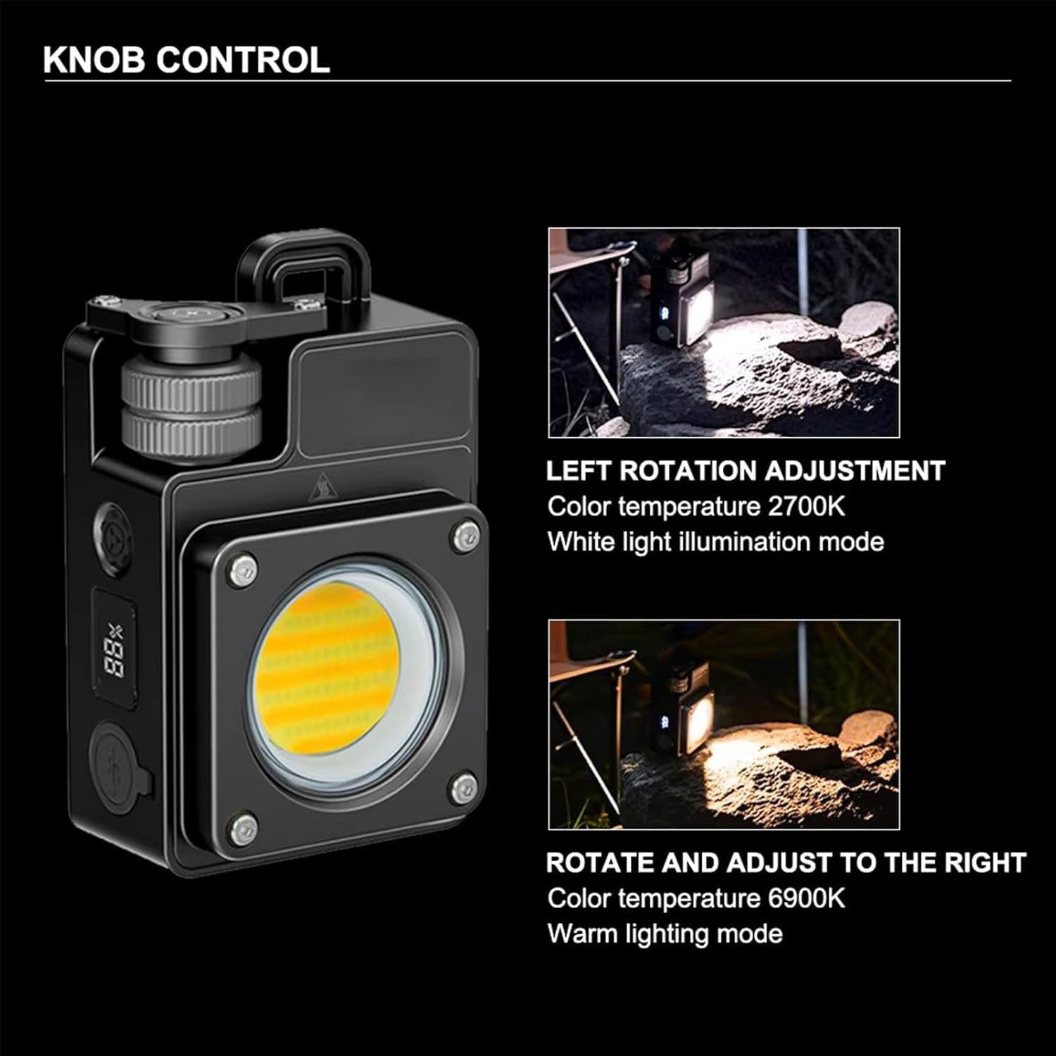 EDC Flashlight – NovaFlare Camp LED with 3500LM Rechargeable 5-Mode Lantern detail image - detail view 7