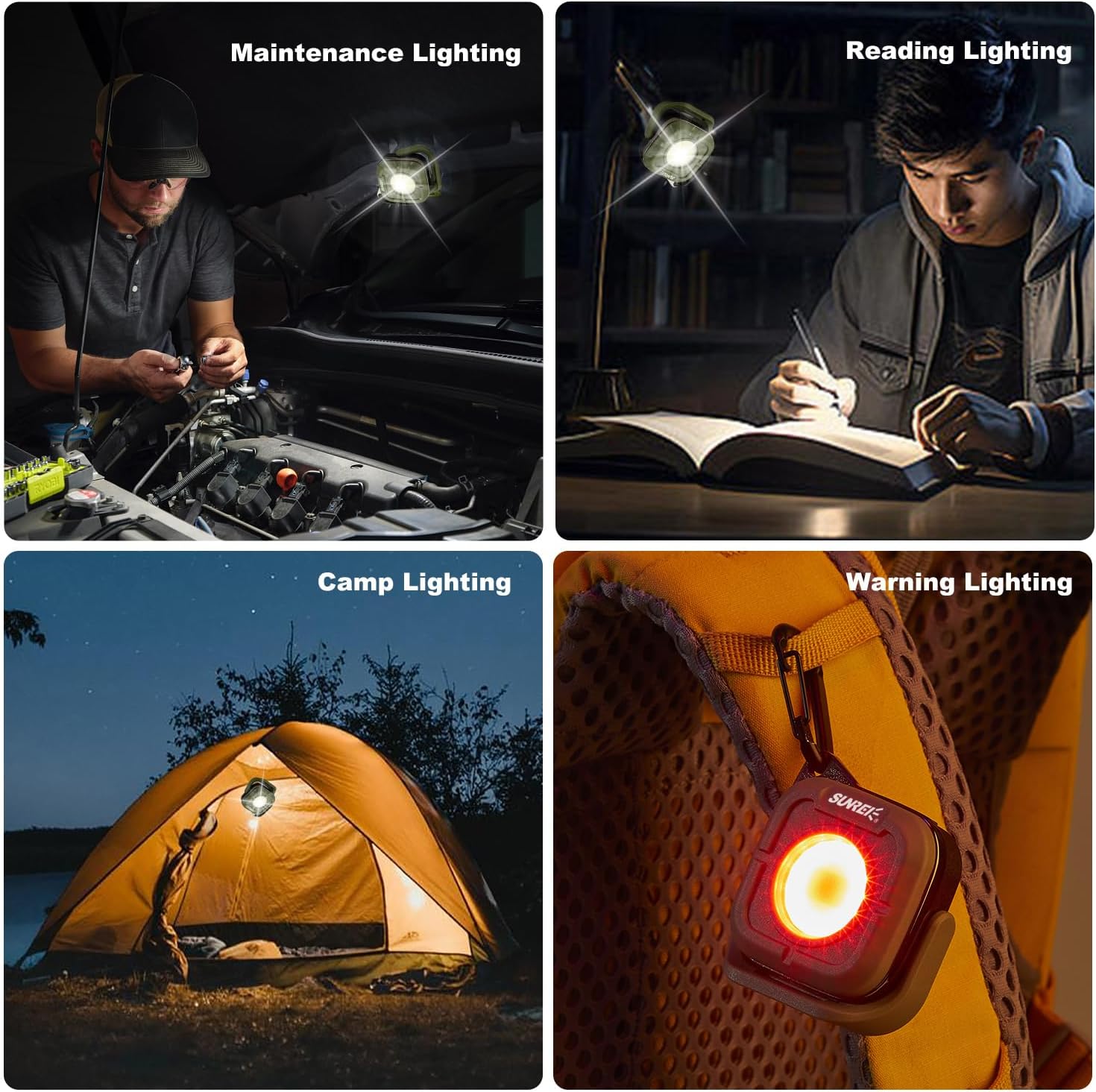EDC Flashlight – RuggedCompass Keylight with 500LM Rotating Keychain with 4 Color Temps detail image - detail view 5