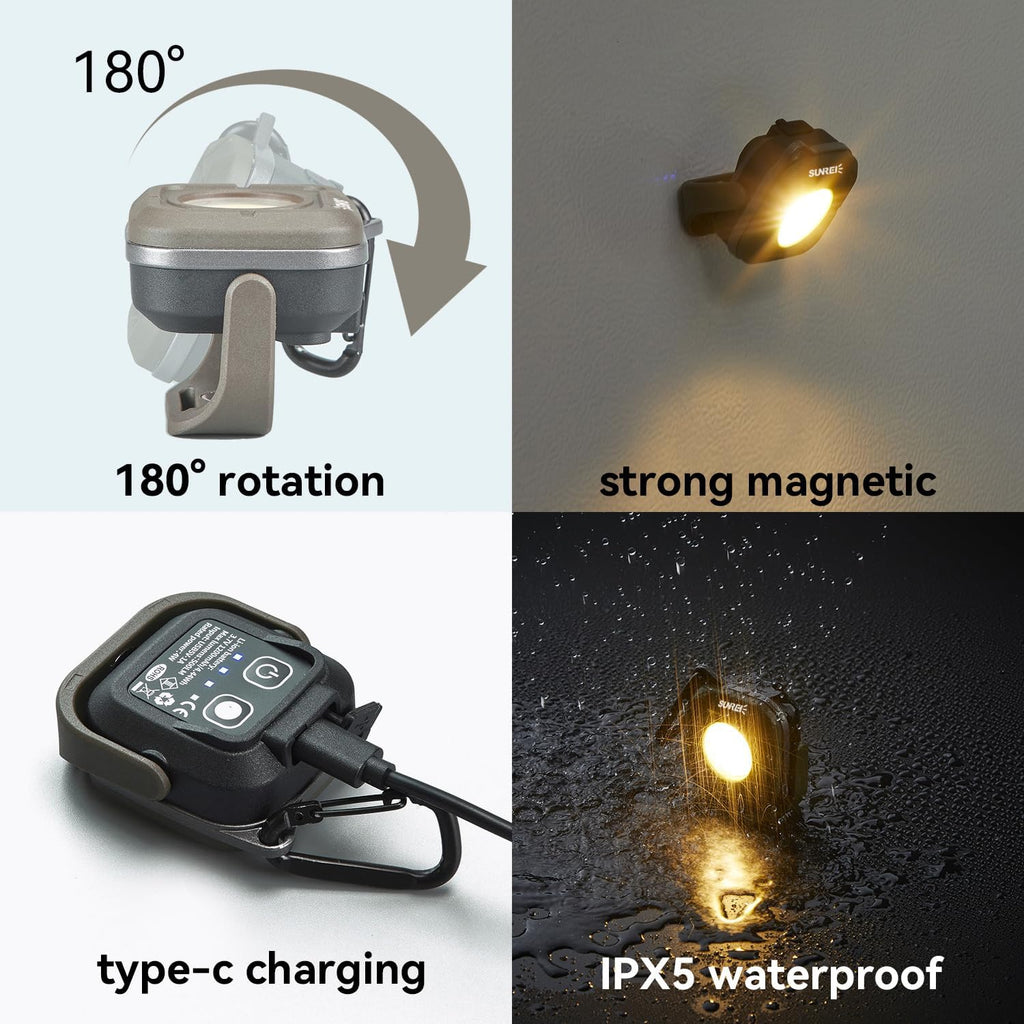 EDC Flashlight – RuggedCompass Keylight with 500LM Rotating Keychain with 4 Color Temps detail image - detail view 7