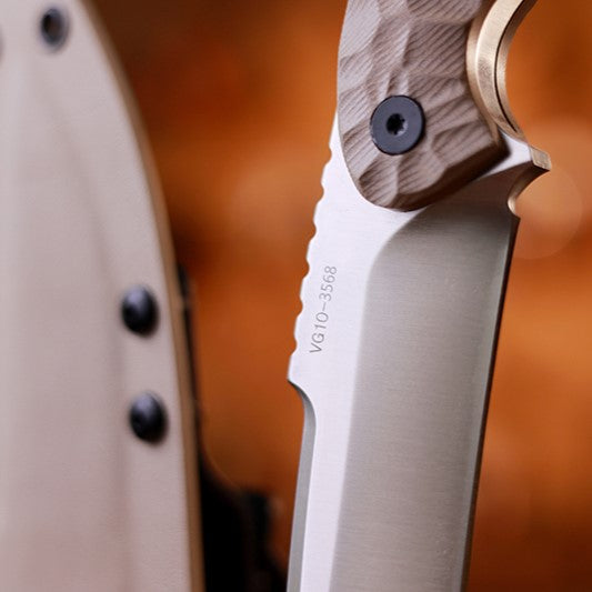 EDC Knife – TitanForge VG10 Heavy-Duty Tactical Camp for Everyday Utility, Collecting detail image - detail view 4