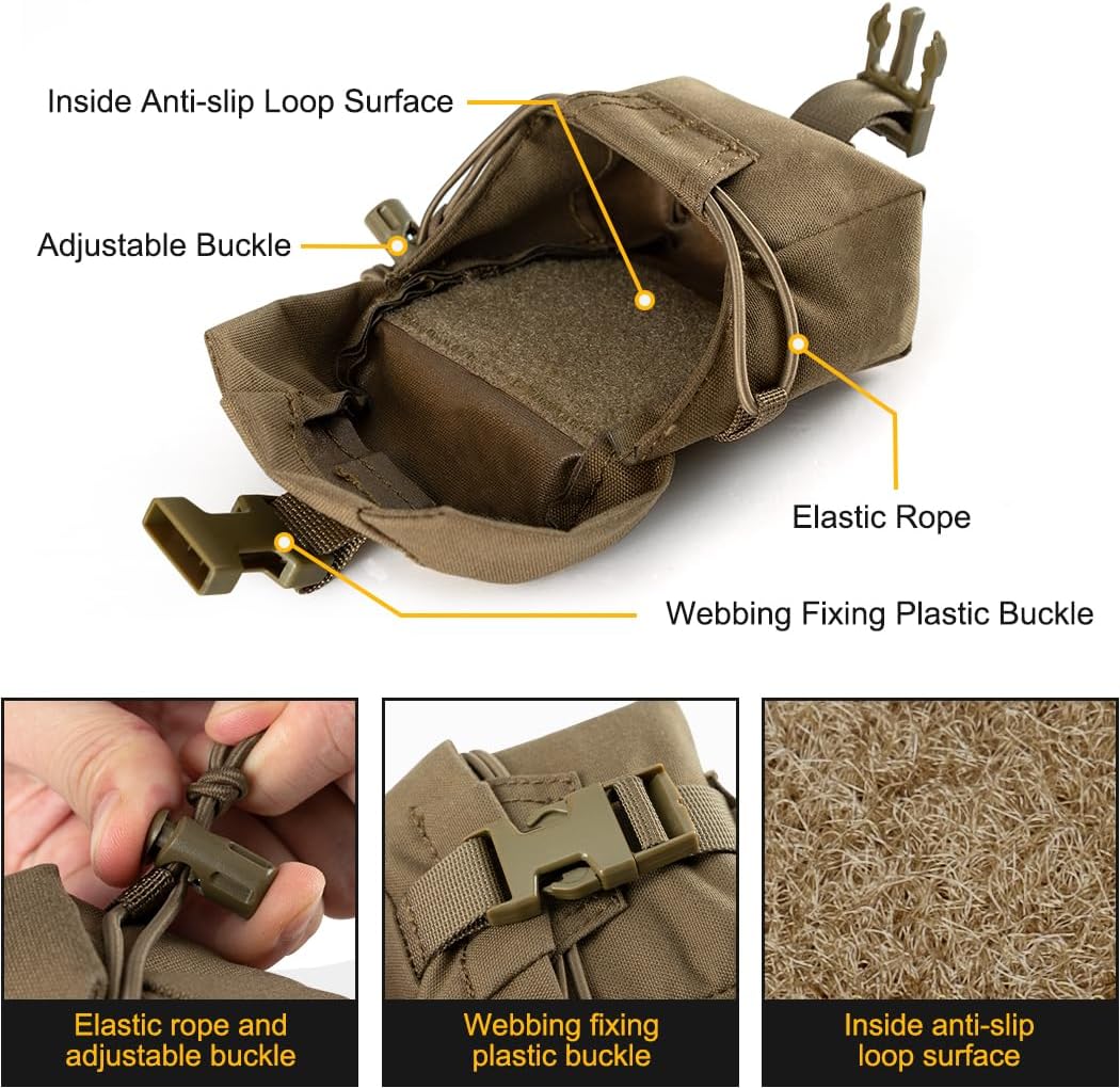 EDC Multi-Tool – QuadSecure Tactical Utility Pouch with MOLLE Compatible - Organizer detail image