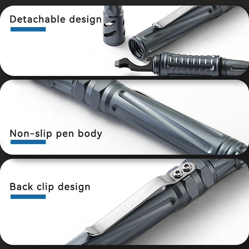 EDC Tactical Pen – USB Rechargeable Lighter Tungsten Tip Firestarter Self Defense detail image