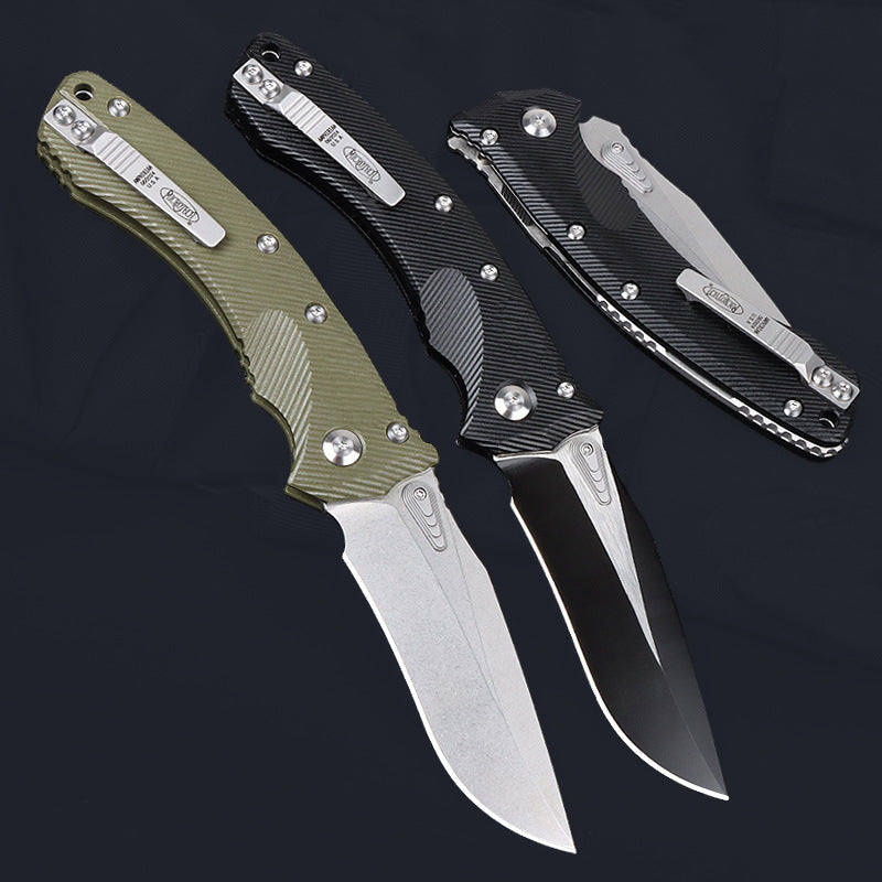 Folding Knife M390 Steel Pocket Knife G10 Handle 58 HRC One-Hand Opening EDC Camping Knife