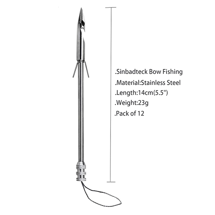 Fishing Slingshot – 10-Pack Stainless Steel Darts for Recreational Target Practice detail image - detail view 3