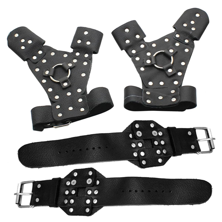 Fishing Slingshot – Gloves with PU Leather Protective Gloves with Stainless Steel detail image