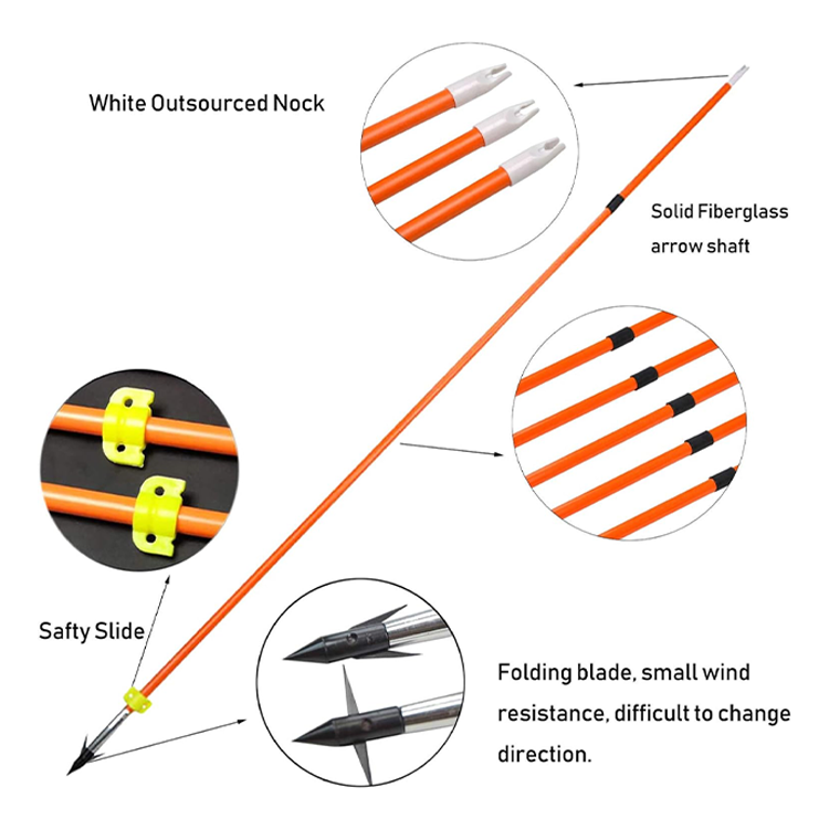 Fishing Slingshot – Wrist Rocket Arrows with 5-Pack Fiberglass Bowfishing Arrows detail image - detail view 3