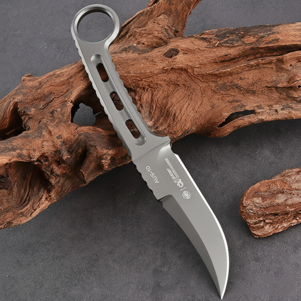 Fixed Blade Knife – Assassin AUS-10 Full Tang with EDC Outdoor detail image