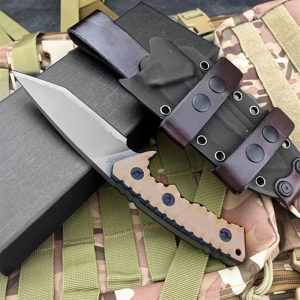 Fixed Blade Knife – Camping G10 Handle Custom Engraving Hunting Survival Tactical EDC detail image
