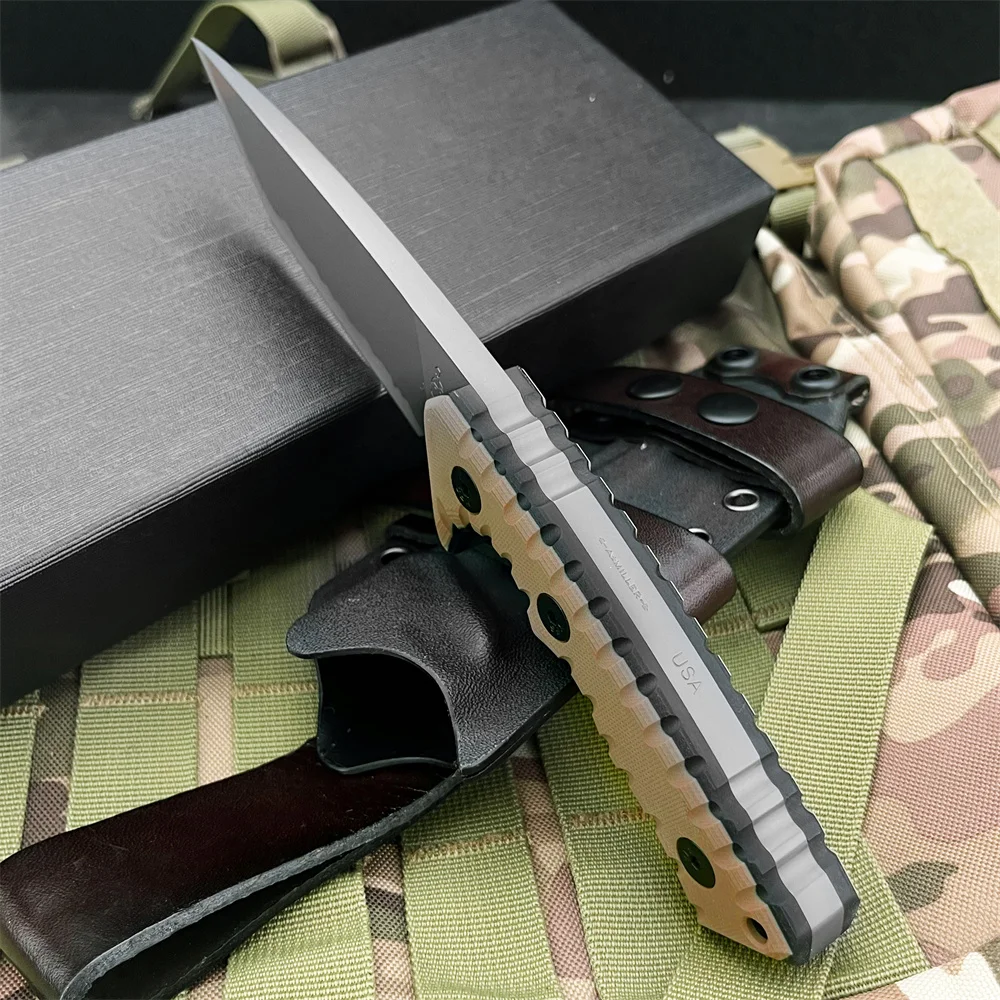 Fixed Blade Knife – Camping G10 Handle Custom Engraving Hunting Survival Tactical EDC detail image - detail view 7
