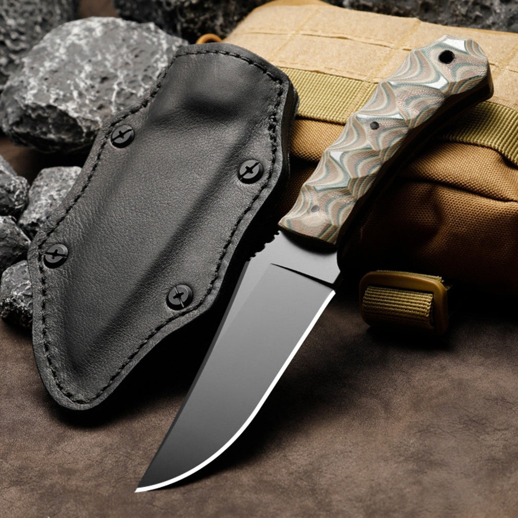 Fixed Blade Knife – IronClad 80CRV2 Tactical with Full-Tang 5mm with G10 Handle Survival product image