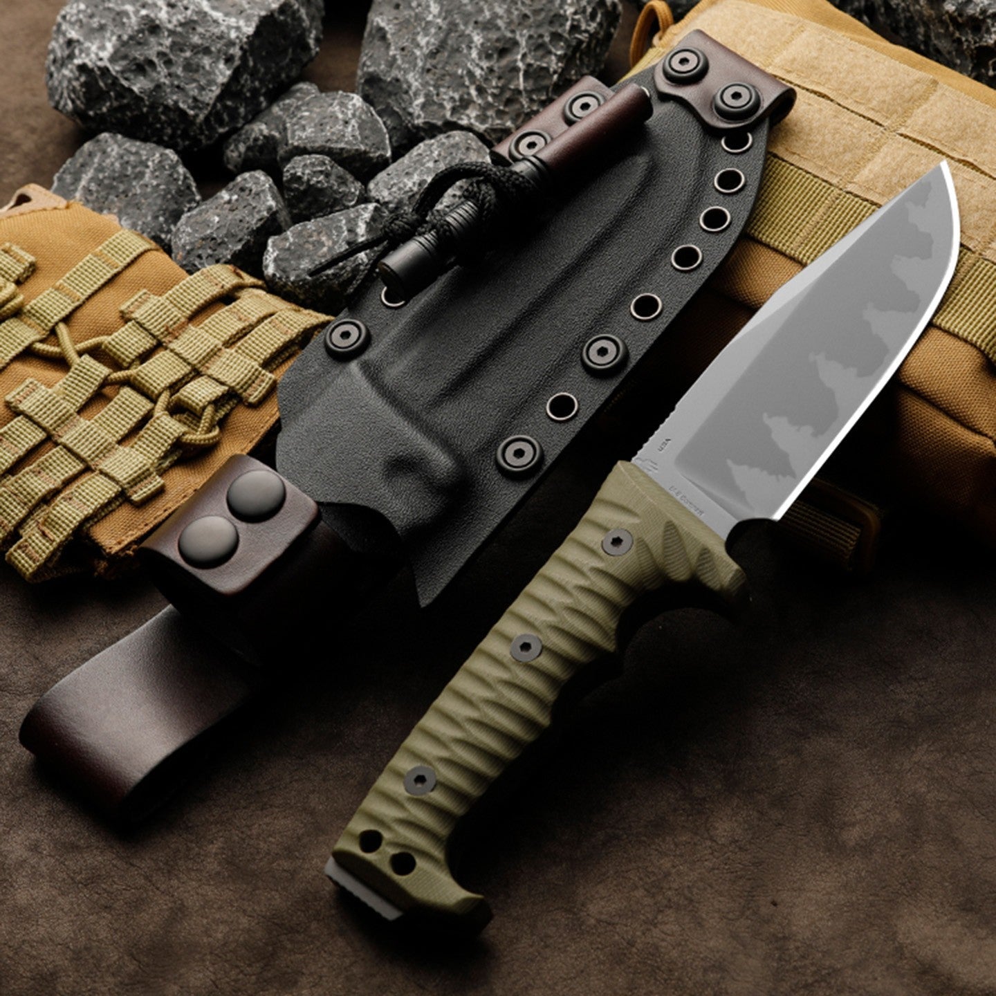 Fixed Blade Knife – IronClad DC53 Tactical with 7mm Full-Tang with G10 Handle Survival detail image