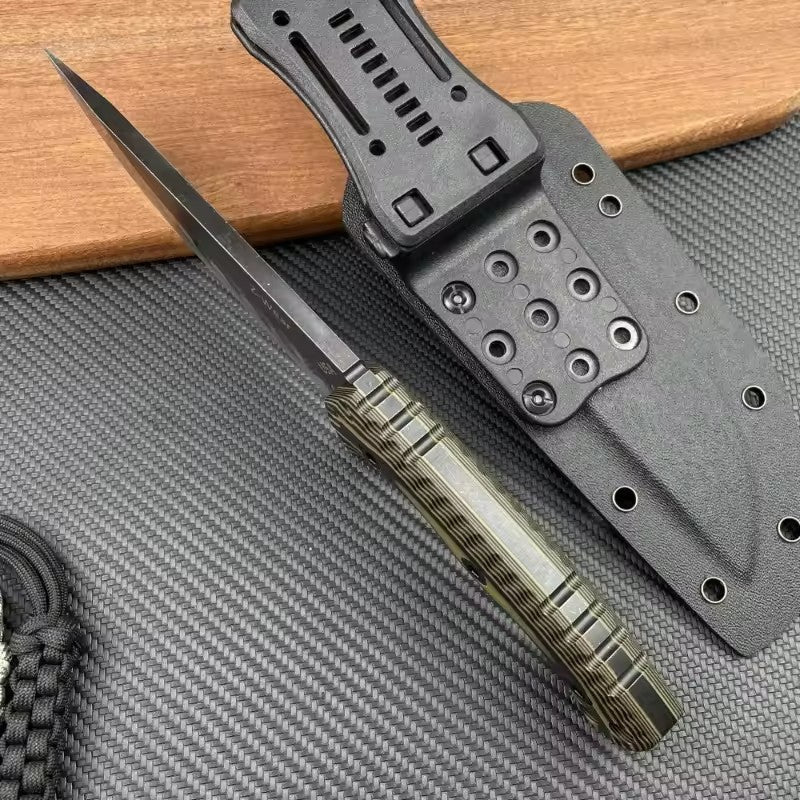 Fixed Blade Knife – M26 Straight with Wave-Pattern with G10 Handle & Kydex Sheath Tactical detail image - detail view 4