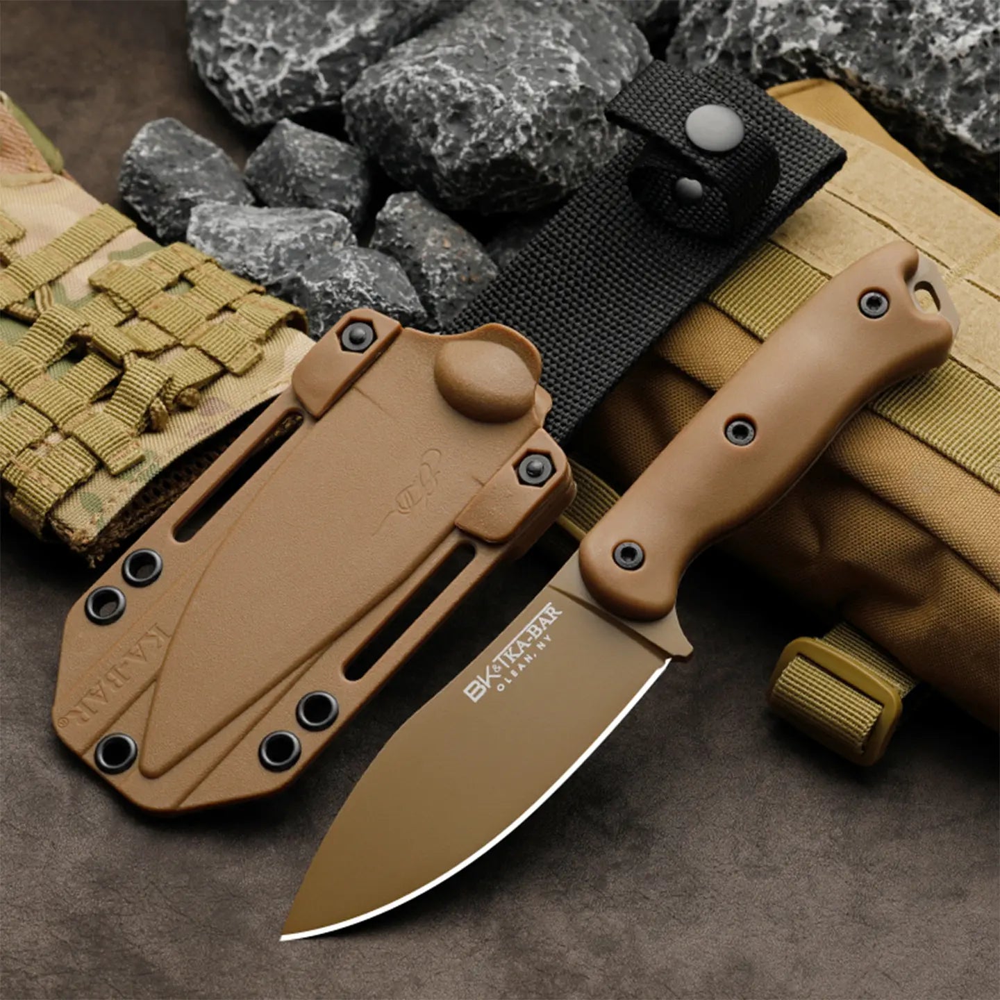 Fixed Blade Knife – Vanguard Heavy-Duty with 5mm Thick Tactical with Polymer Grip & Sheath variant image