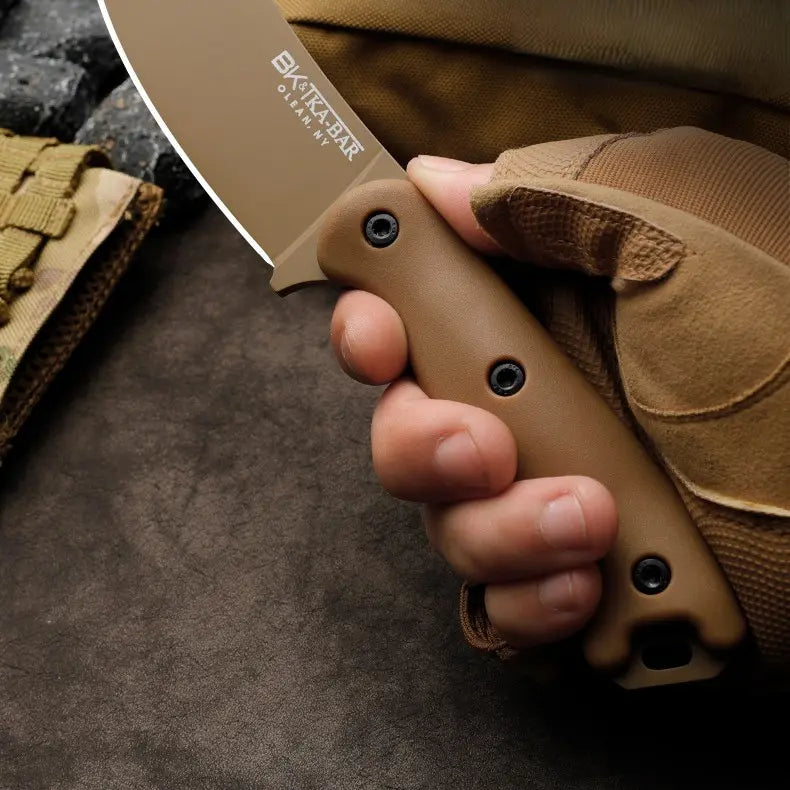 Fixed Blade Knife – Vanguard Heavy-Duty with 5mm Thick Tactical with Polymer Grip & Sheath detail image - detail view 4