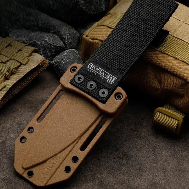Fixed Blade Knife – Vanguard Heavy-Duty with 5mm Thick Tactical with Polymer Grip & Sheath detail image - detail view 6