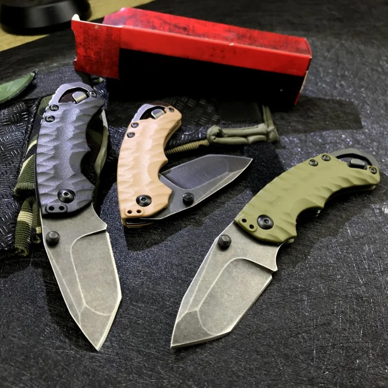Folding Knife – Kershaw 8750 Pocket with 8Cr13MoV Tanto Blade with Dual Thumbstuds EDC detail image - detail view 10