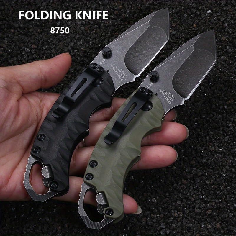 Folding Knife – Kershaw 8750 Pocket with 8Cr13MoV Tanto Blade with Dual Thumbstuds EDC detail image - detail view 3